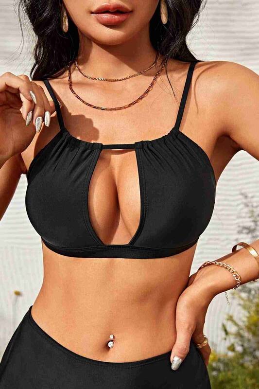 Angelsin Yüksek Bel Bikini Takım Siyah Stilimon