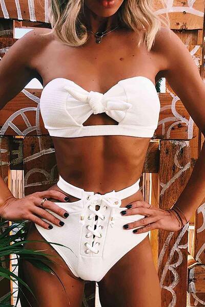 Angelsin Exclusive Design Bikini Set White - MS4126