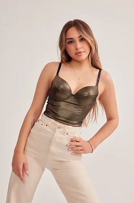 Soft Lycralı Crop Top - Thumbnail