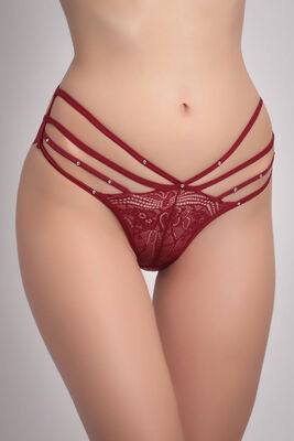 Thin Band Detailed Lace Fantasy Panties 4954 - Thumbnail