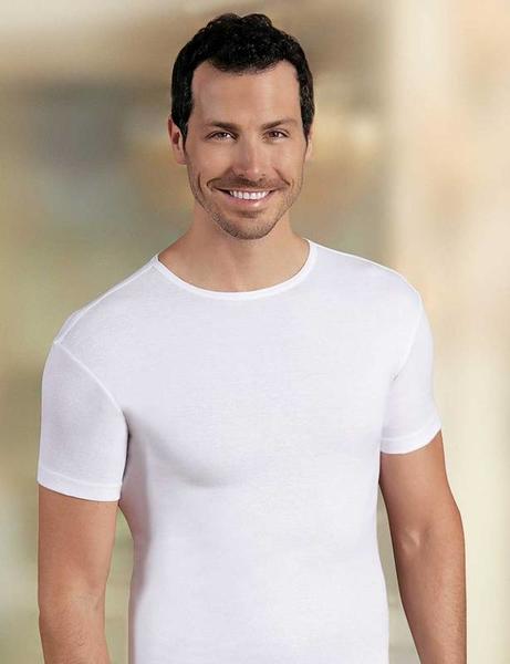 White Crew Neck Short Sleeve Men's T-Shirt ME068