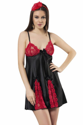 Sistina Fantasy Satin Nightgown 309 - Thumbnail